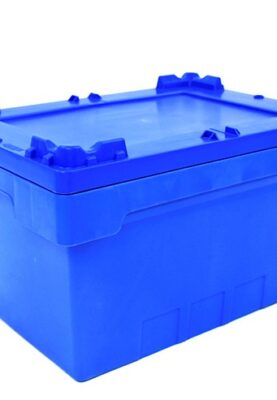 CAJA 4632 27H Caja Plastico Medida 460 x 320 x 270H mm estibable Enfilable Vacia Ahorro de espacio en Almacen y Transporte Ideal Para Procesos De distribucion de Todo Tipo de Productos En La Industria