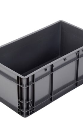 CAJA 6033 25H caja Plastico Medidas 600 x 330 x 250H mm Paredes rectas version cerrada Ideal Para Procesos Distribucion Clasificacion Inventarios De Todo tipo De Productos En la Industria