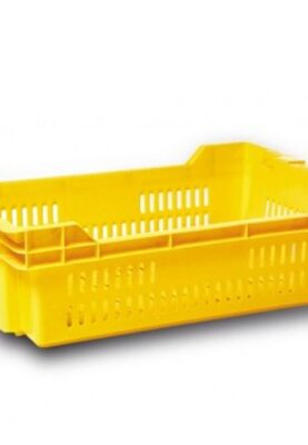 CAJA 6040 18H Caja Plastico version Calada medidas 600 x 400x 180H mm Ideal Para La Industria AgroAlimentaria y Alimenbtaria Apta Para Multiples Procesos , Compatible con Todo Tipo De Pallets Y Tarimas de Plastico