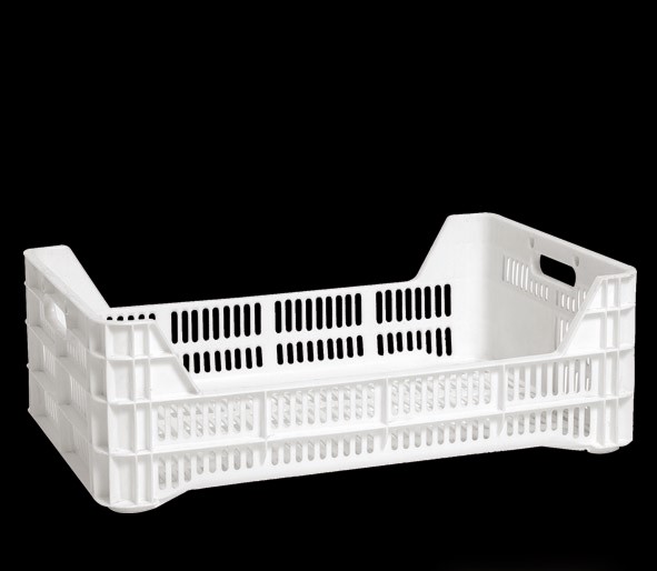 CAJA 6040 20H caja Plastico medidas: 600 x 400 x 200H mm Con Escote Ideal Para Multiples procesos en La Industria Agricola , Industria Alimentaria , Industria carnica Industria Acuicola y Pesquera
