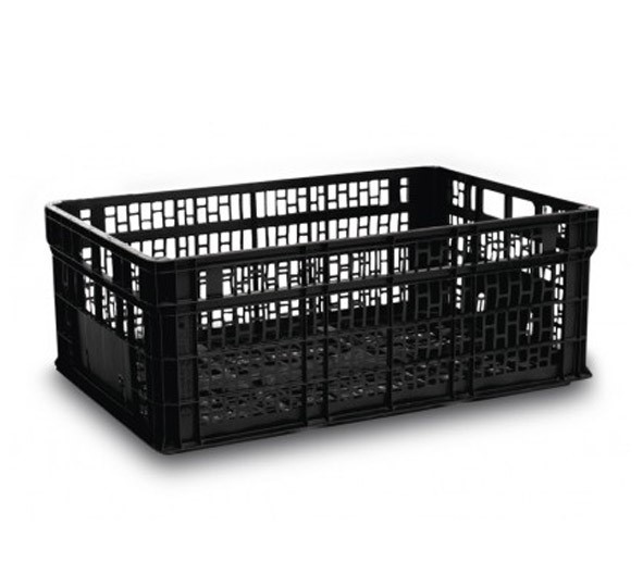 CAJA 6040 22H EF Caja de Plastico especial para Empaque Y entrega final de Productos Agricolas Medidas 600 x 400 x 220H mm Apta Para empaque y entrega Sin Retorno de productos de La Industria AgroAlimentaria , Compatibles con Todo tipo De Pallets y Tarimas De Plastico