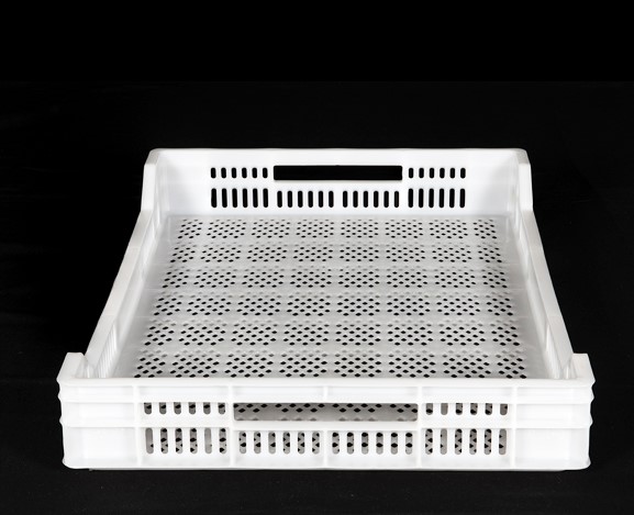CAJA 6040 8H caja Charola Plastico Medidas 600 x 400 x 80H mm Polietileno Grado alimenticio Apta Para MultiProcesos En la Industria Agro Alimentaria