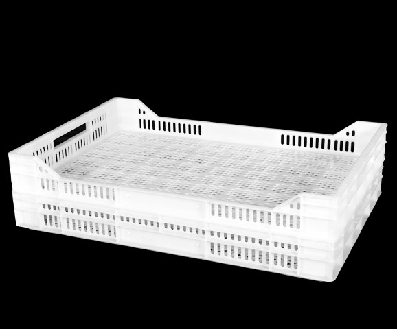 CAJA 6040 8H caja Charola Plastico medidas 600 x 400 x 80H mm Apta para multiProcesos en la Industria AgroAlimentaria