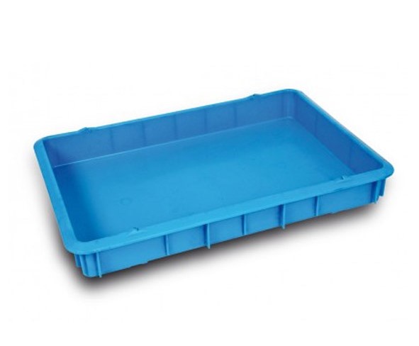 CAJA 6645 8H Caja-charola de Plastico Medidas 660 x 450 x 80H mm Ideal Para Procesos en La Industria alimentaria Procesos de seleccion clasificacion Congelamiento refrigeracion de Todo tipo de Productos Alimenticios