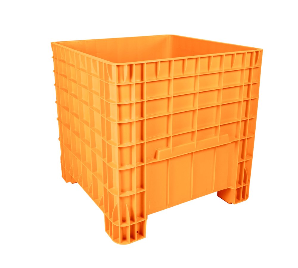 CAJA 8080 80H caja Plastico contenedor Medidas 800 x 800 x 800H mm capacidad 300 kg Apto Para Multiples Procesos En Todo tipo de Industria Soporta Temperaturas bajo Cero Compatible con Todo tipo de Tarimas Y Pallets de Plastico