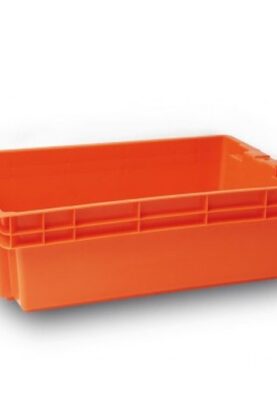 CAJA 6040 18H T Caja Plastico con tapa Medida 600 x 400 x 180H mm Capacidad 25 kg Ideal Para Distribucion Clasificacion Envio Reparto de Todo tipo de Productos