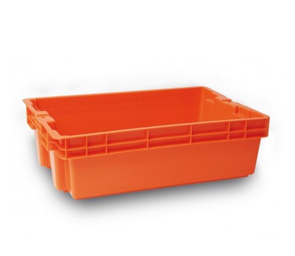 CAJA 6040 18H T Caja Plastico con tapa Medida 600 x 400 x 180H mm Capacidad 25 kg Ideal Para Distribucion Clasificacion Envio Reparto de Todo tipo de Productos