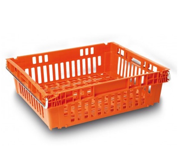 CAJA 6050 17H Caja Plastico con Asas Acero Medida 600 x 500 x 170H mm Version Calada Ideal Para Distribucion Envio Almacenamiento procesos En La Industria Alimentaria Ideal En Procesos de Refrigeracion , Congelacion resiste Temperaturas Bajo Cero -20°