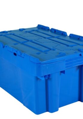 Caja Plastico tapa Bisagras Modelo 6040 28H capacidad 20 Kg Ideal Para Distribucion Clasificacion Envios reparto De Todo Tipo de Productos