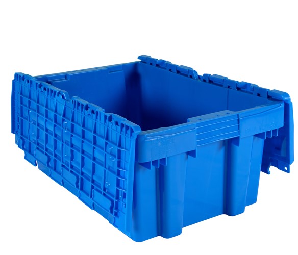 Caja Plastico tapa Bisagras Modelo 6040 28H Capacidad 20 Kg ideal Pra Distribucion clasificacion Envio reaparto De Todo Tipo de Producto