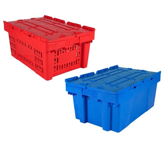 Caja Plastico Tapas Bisafras Modelo 6040 28H capacidad 20Kg Ideal para Distribucion Clasificacion Envios Reparto De Todo Tipo de Productos