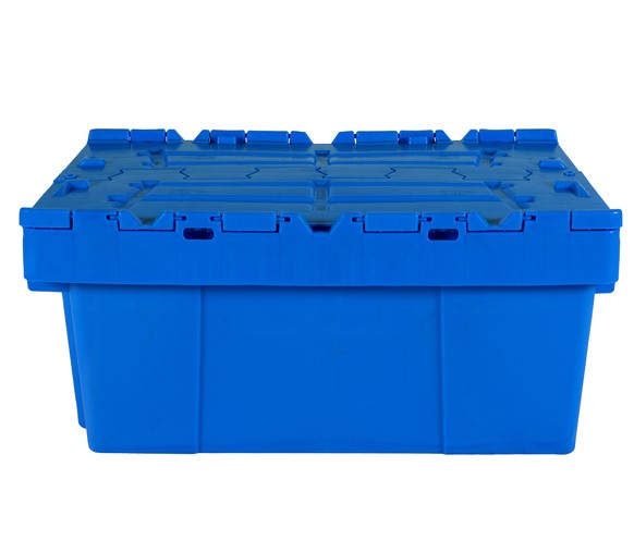 Caja Plastico Tapas Bisagra Modelo 6040 28H capacidad 20 Kg ideal Para Distribucion Clasificacion Envio reparto de Todo tipo De Productos