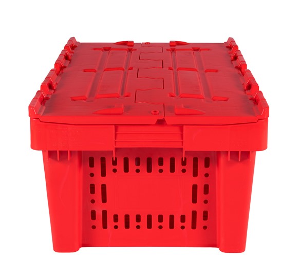 Caja Plastico Tapas Bisagras Modelo 6040 28H Capacidad 20 Kg Ideal Para Distribucion Clasificacion Envio reparto de Todo tipo de Productos