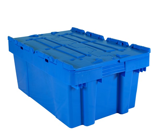 Caja Plastico tapa Bisagras Modelo 6040 28H capacidad 20 Kg Ideal Para Distribucion Clasificacion Envios reparto De Todo Tipo de Productos