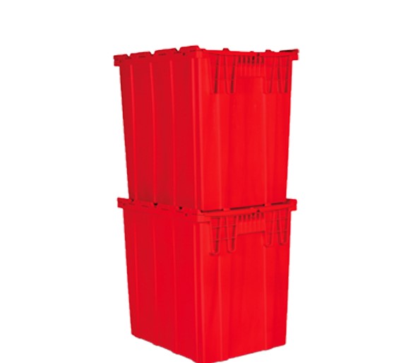 Caja Plastico Tapas Bisagra Modelo 6050 61H Capacidad 30 Kg Ideal para Distribucion Productos y Mercancia Gran Volumen