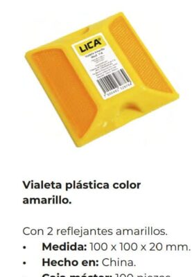 Vialeta Plastica Color Amarilla