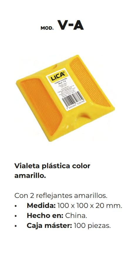 Vialeta Plastica Color Amarilla